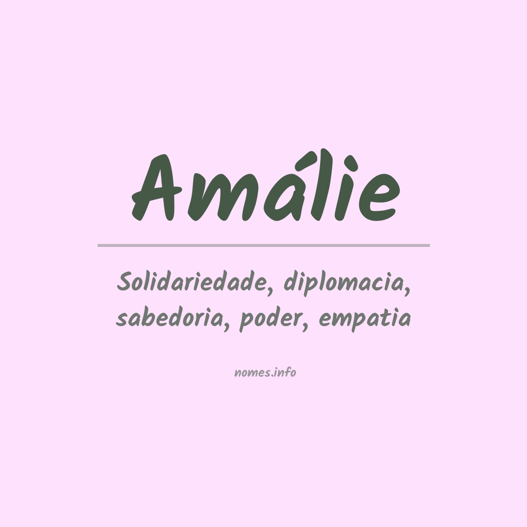 Significado do nome Amálie
