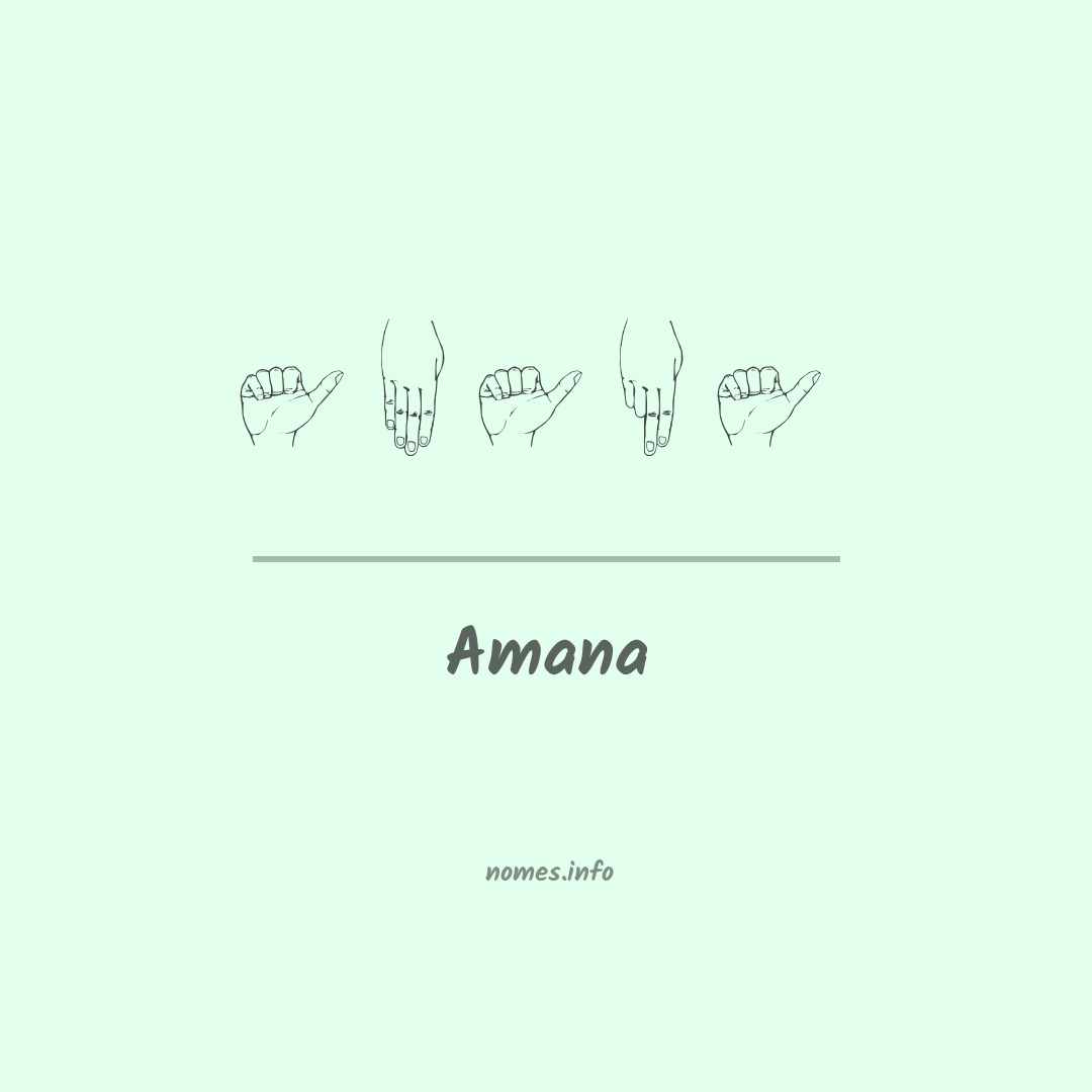 Amana em Libras