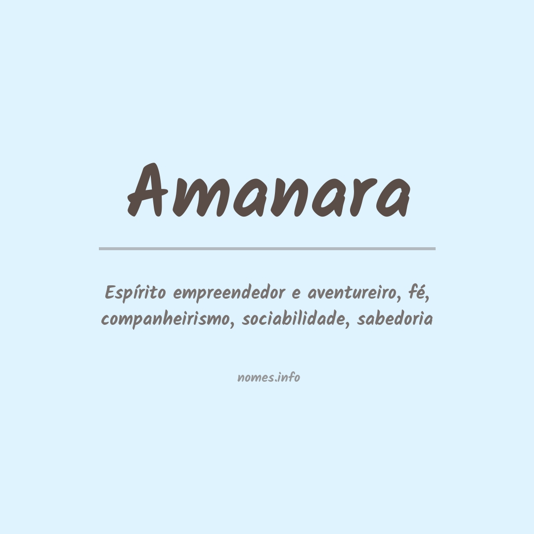 Significado do nome Amanara