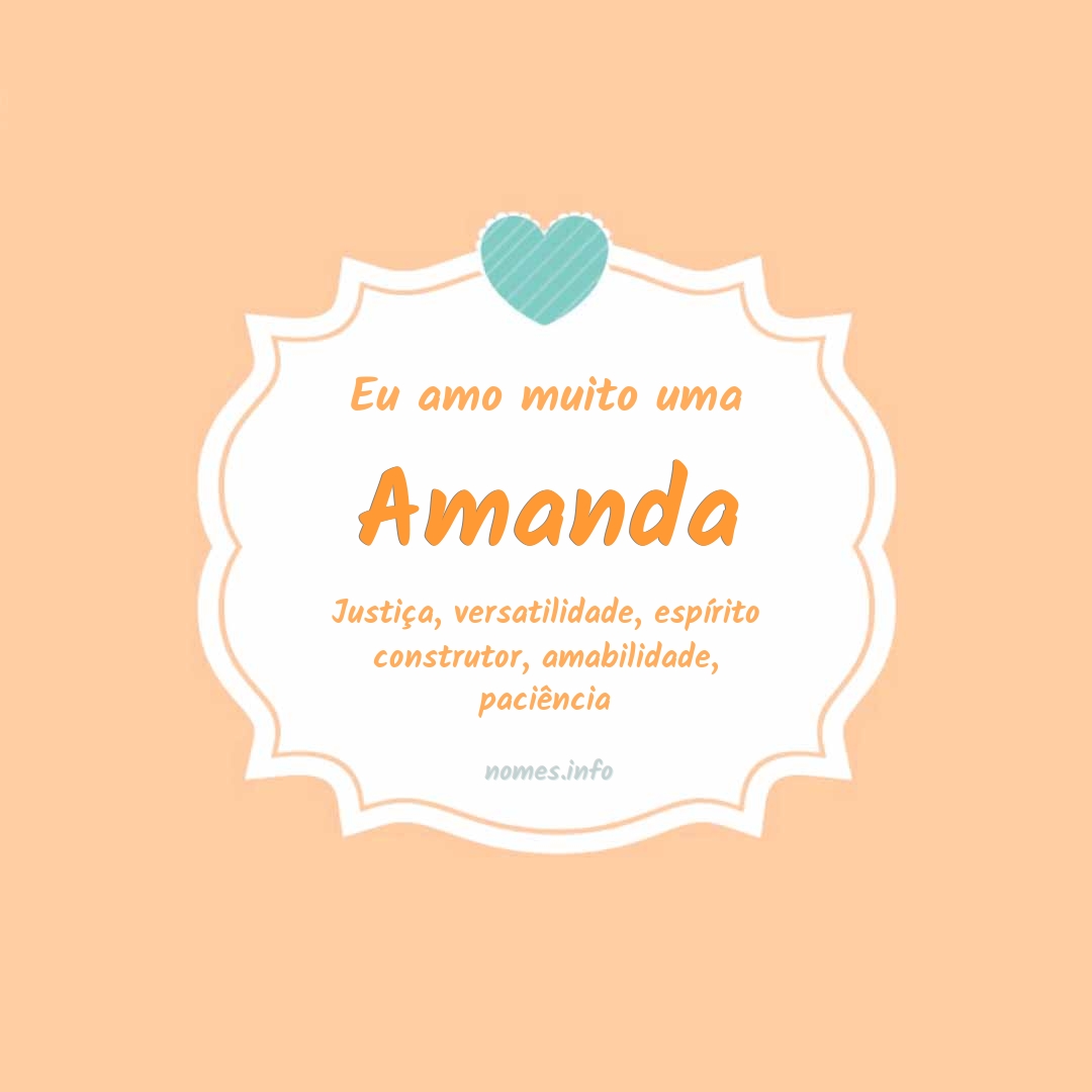 Pin em Significado amanda