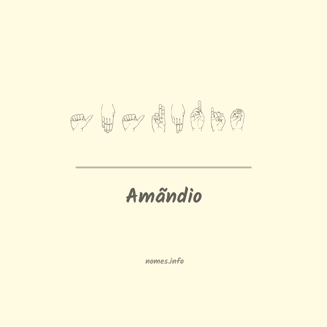 Amãndio em Libras