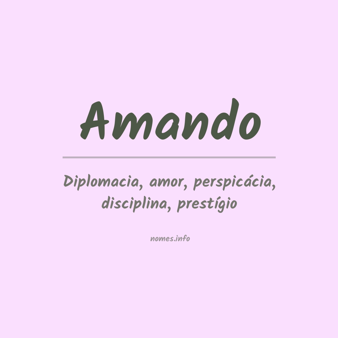Significado do nome Amando