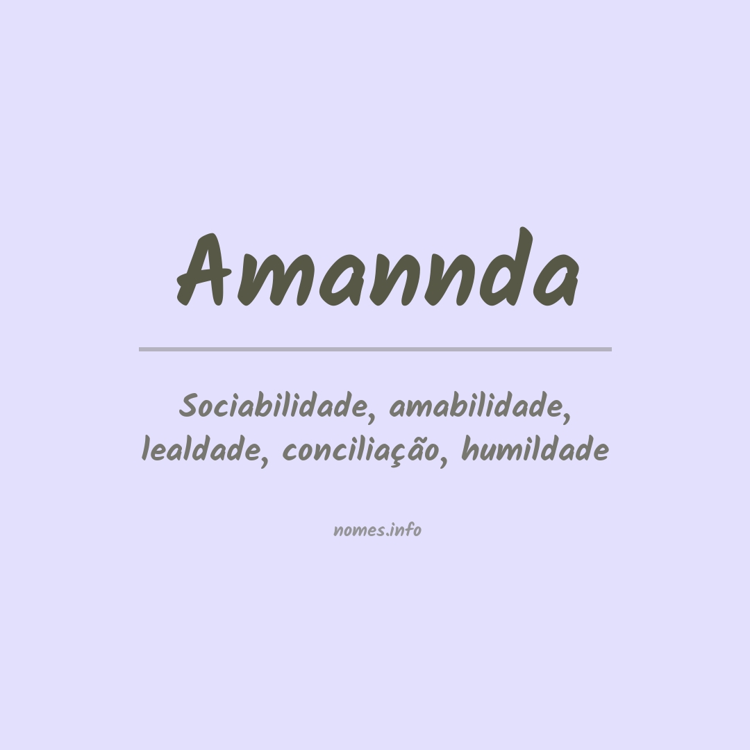Significado do nome Amannda