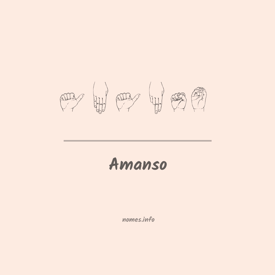 Amanso em Libras