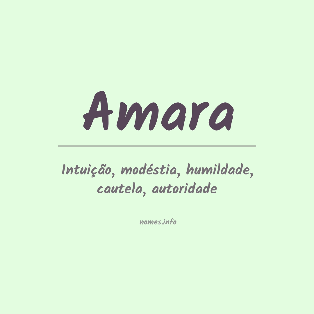 Significado do nome Amara