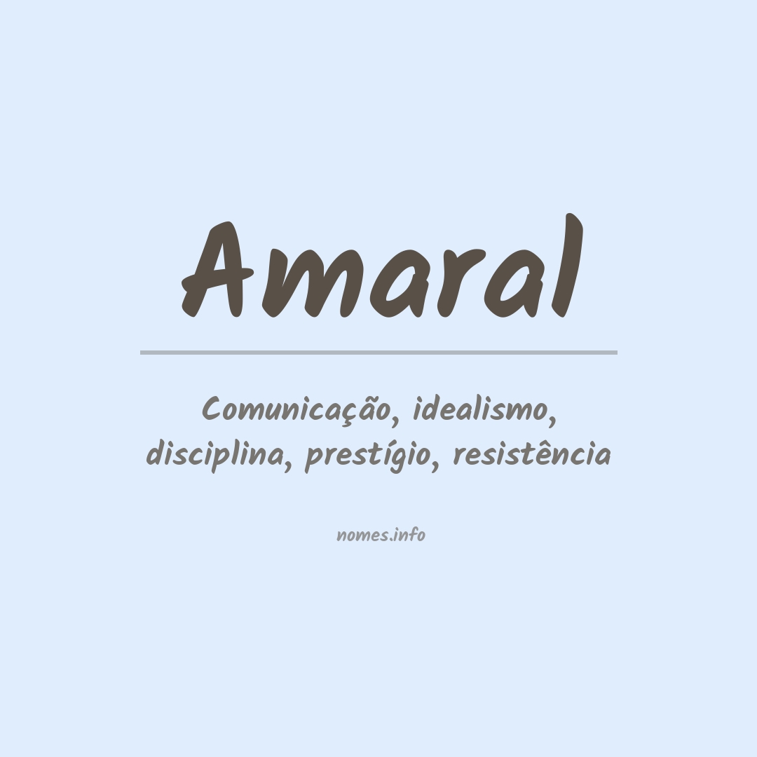 Significado do nome Amaral