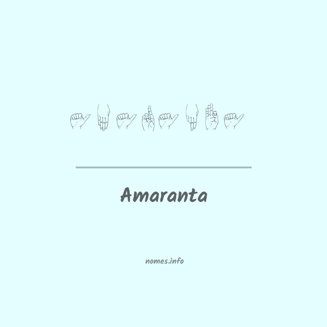 Amaranta em Libras