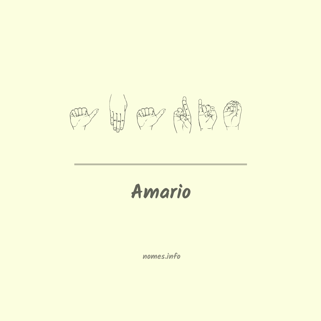Amario em Libras Amario em Libras