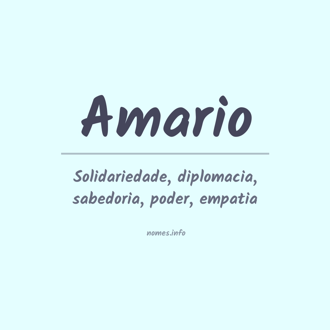 Significado do nome Amario