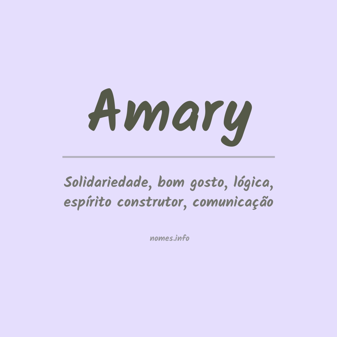 Significado do nome Amary