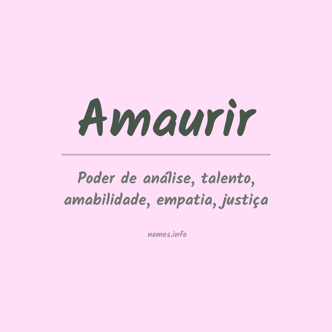 Significado do nome Amaurir