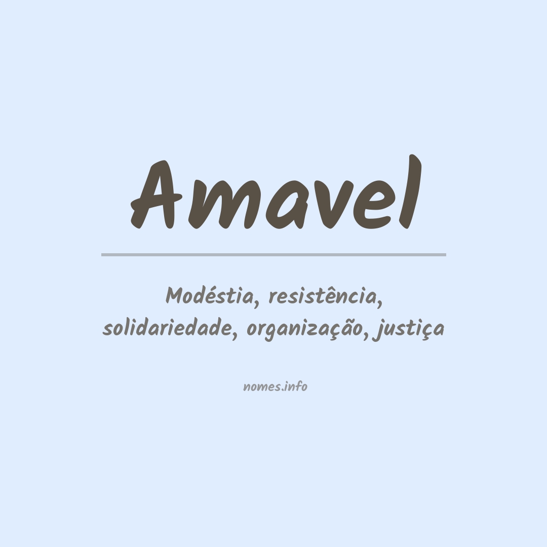 Significado do nome Amavel