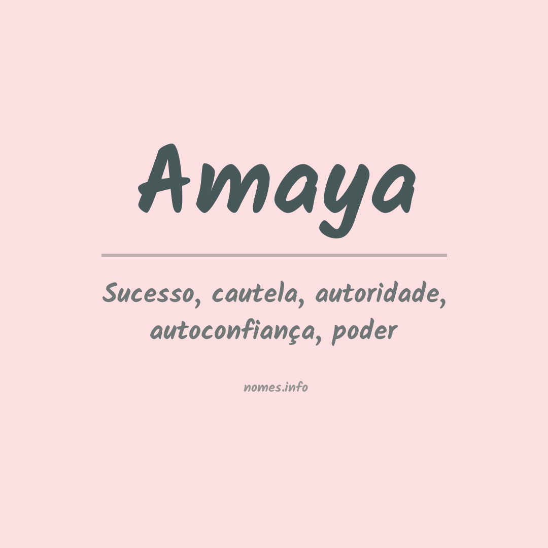 Significado do nome Amaya