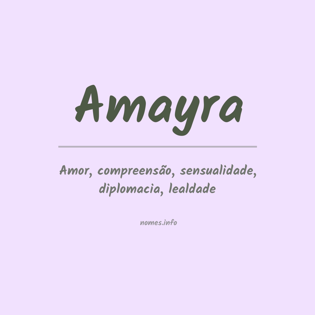 Significado do nome Amayra