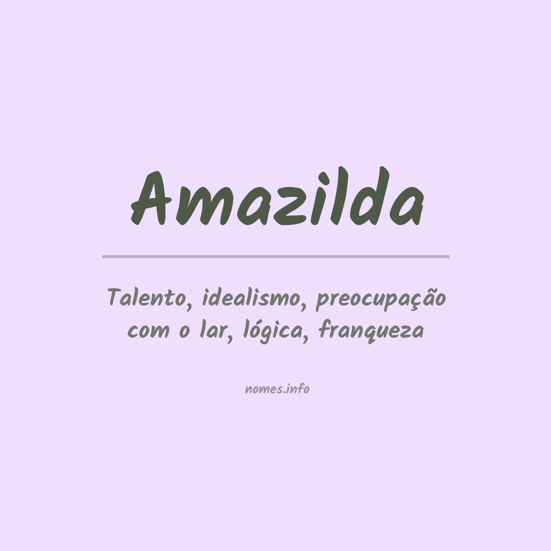 Significado do nome Amazilda