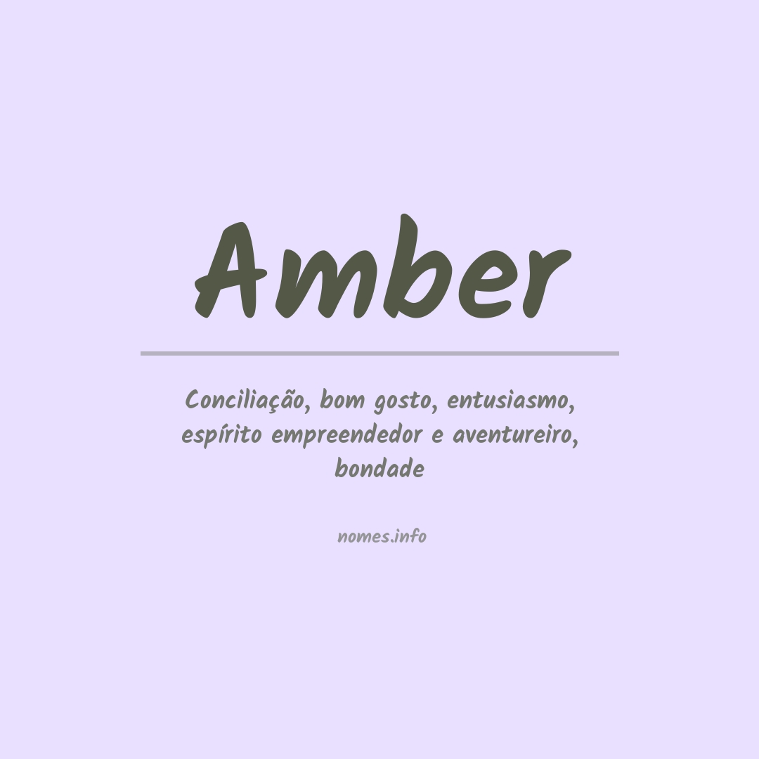 Significado do nome Amber