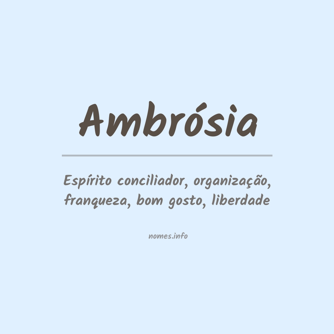 Significado do nome Ambrósia