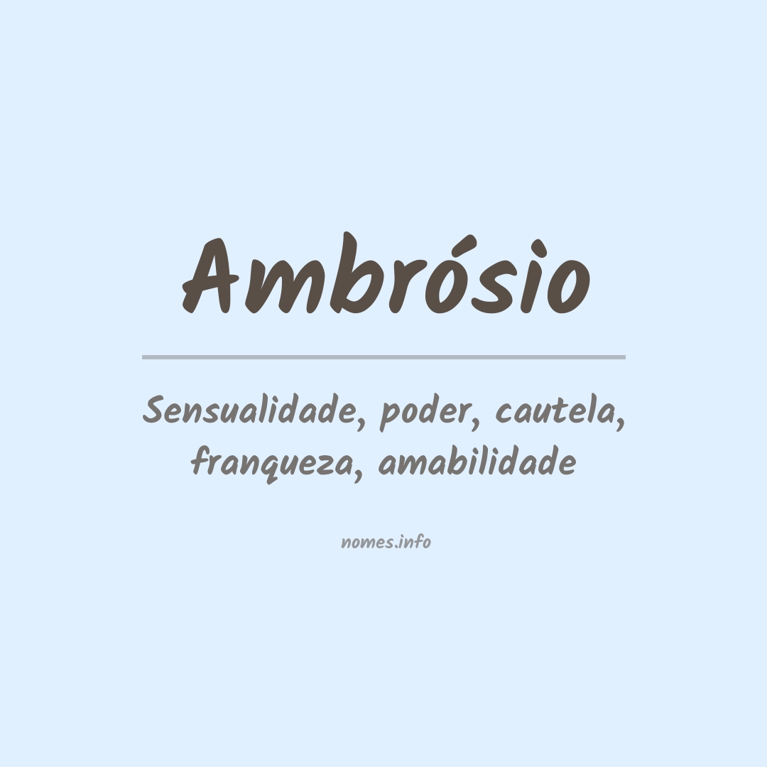 Significado do nome Ambrósio