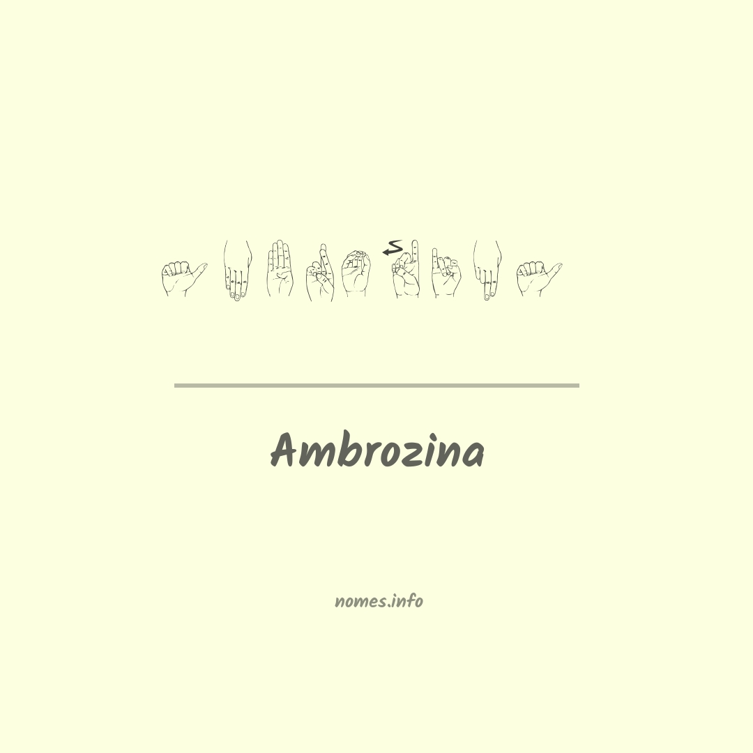 Ambrozina em Libras