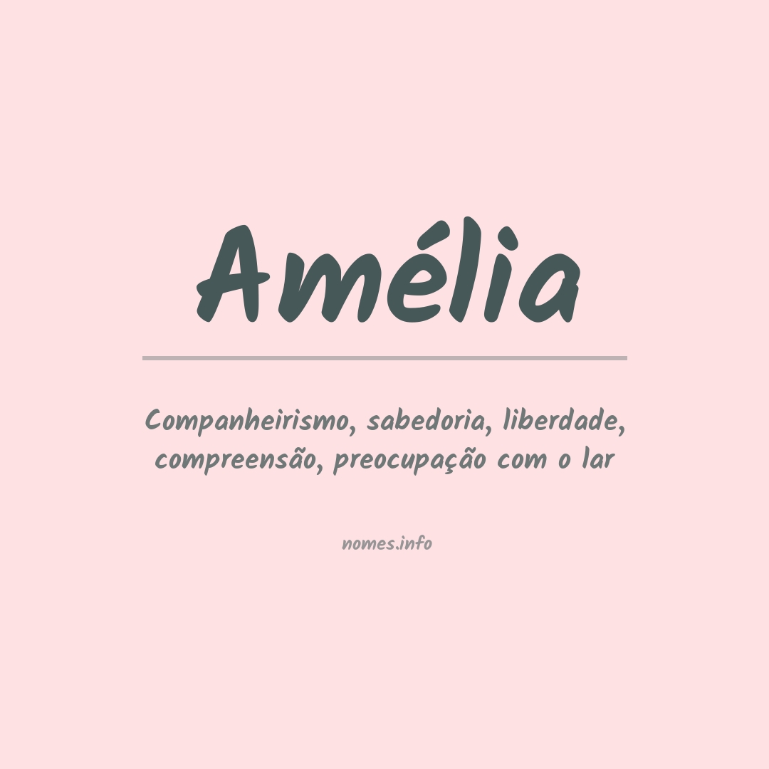Significado do nome Amélia
