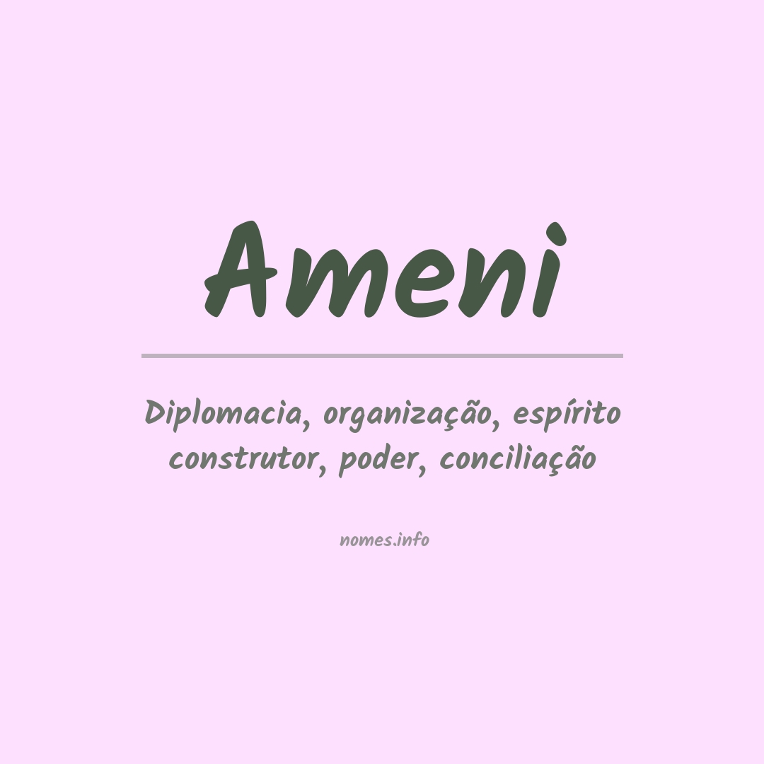 Significado do nome Ameni