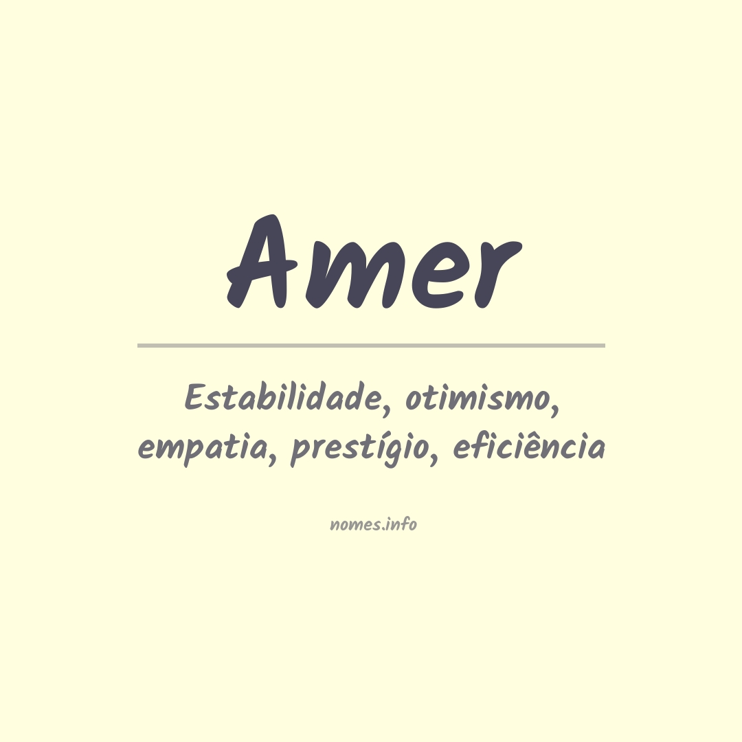 Significado do nome Amer