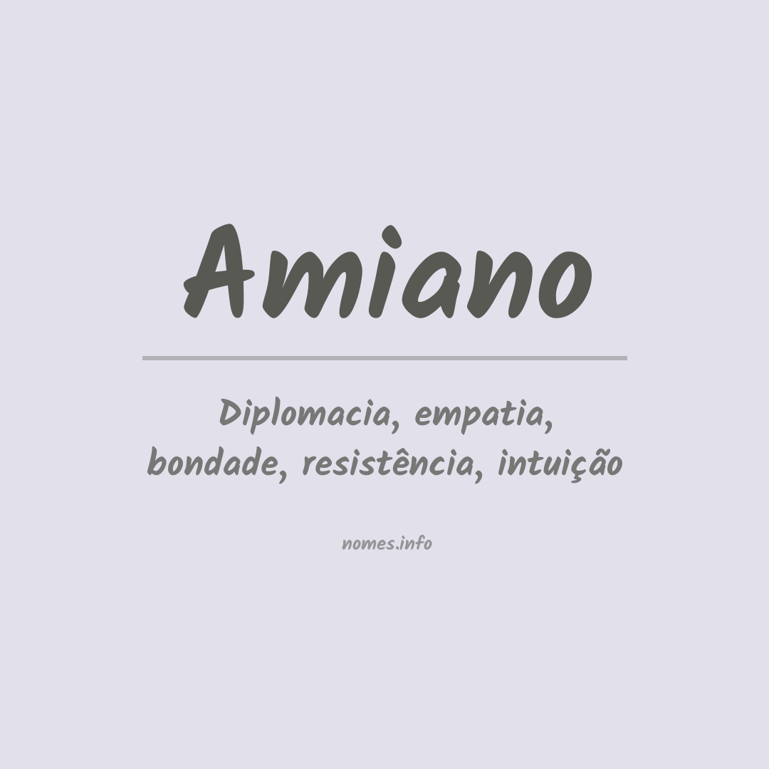 Significado do nome Amiano