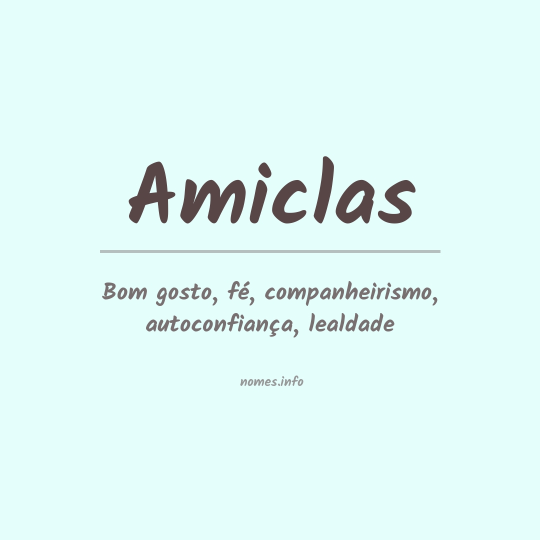 Significado do nome Amiclas