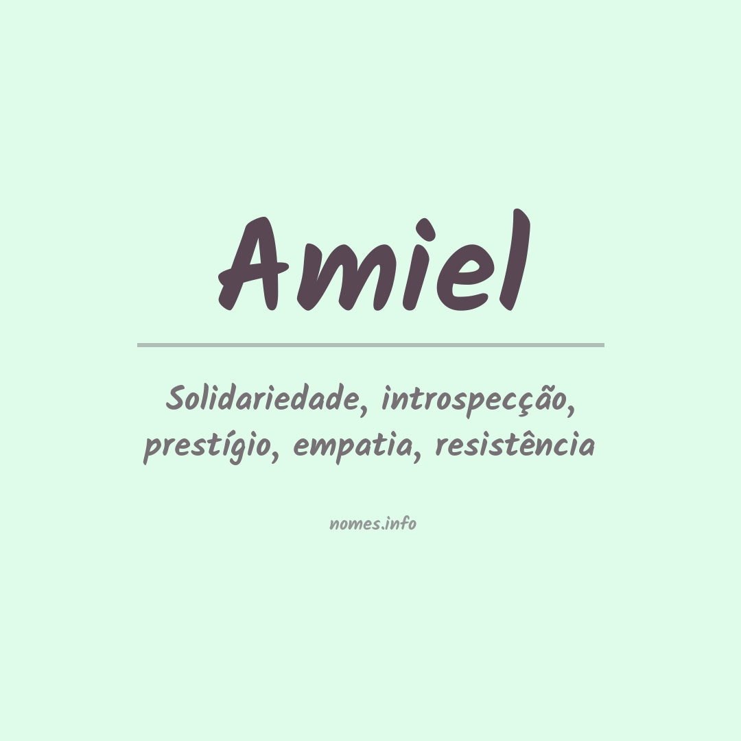 Significado do nome Amiel