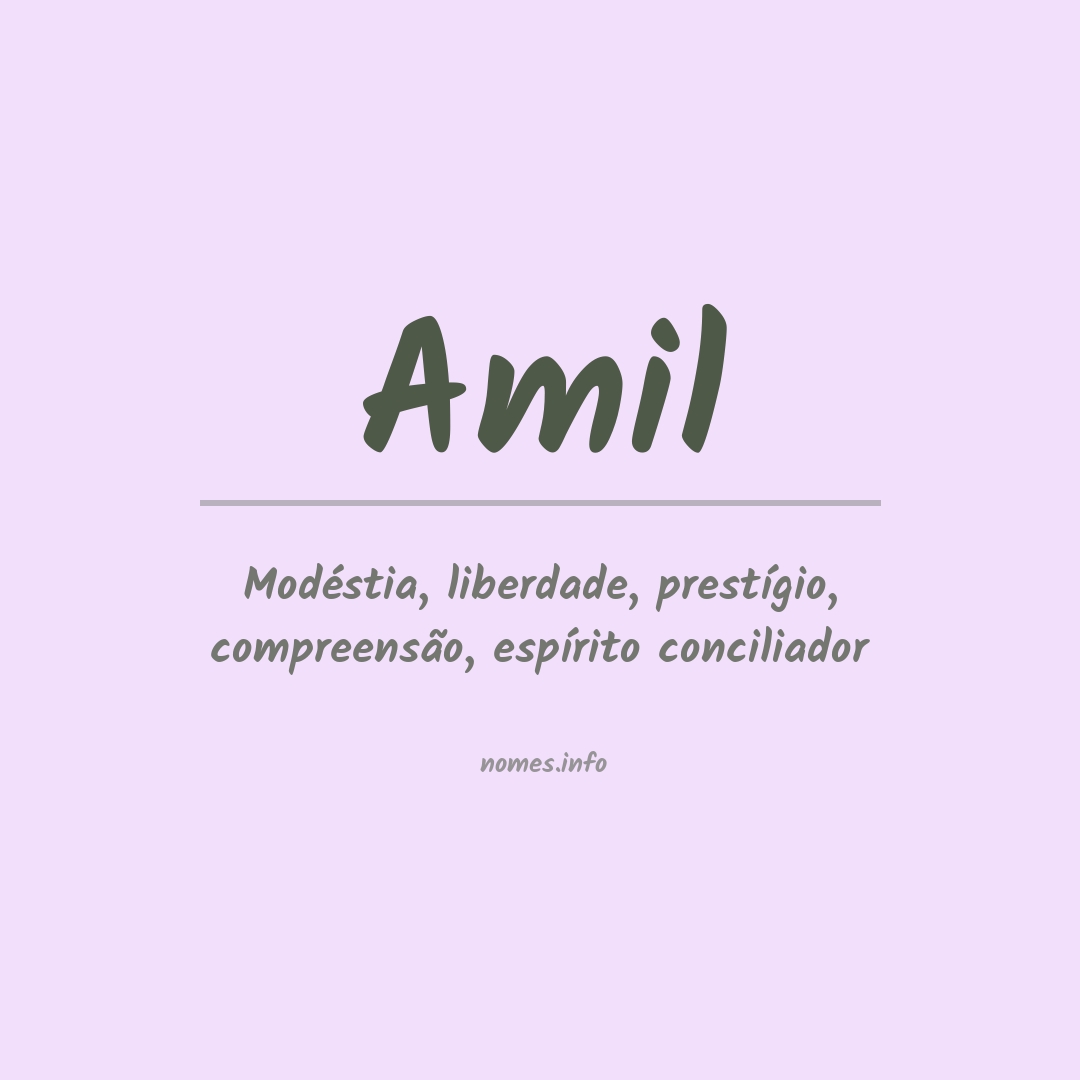 Significado do nome Amil