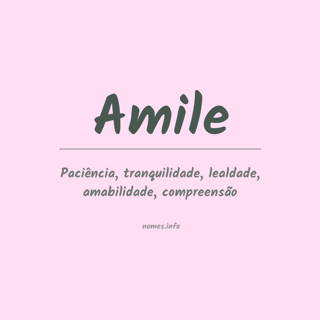 Significado do nome Amile