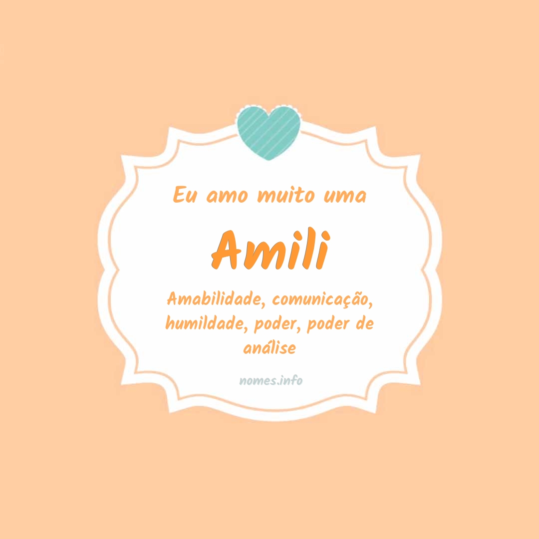 Eu amo muito Amili