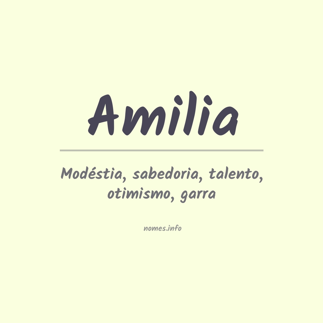 Significado do nome Amilia