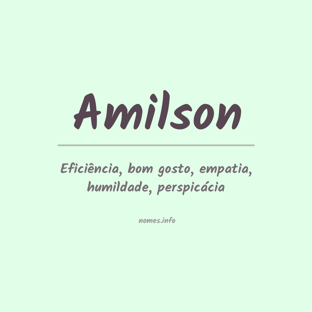 Significado do nome Amilson