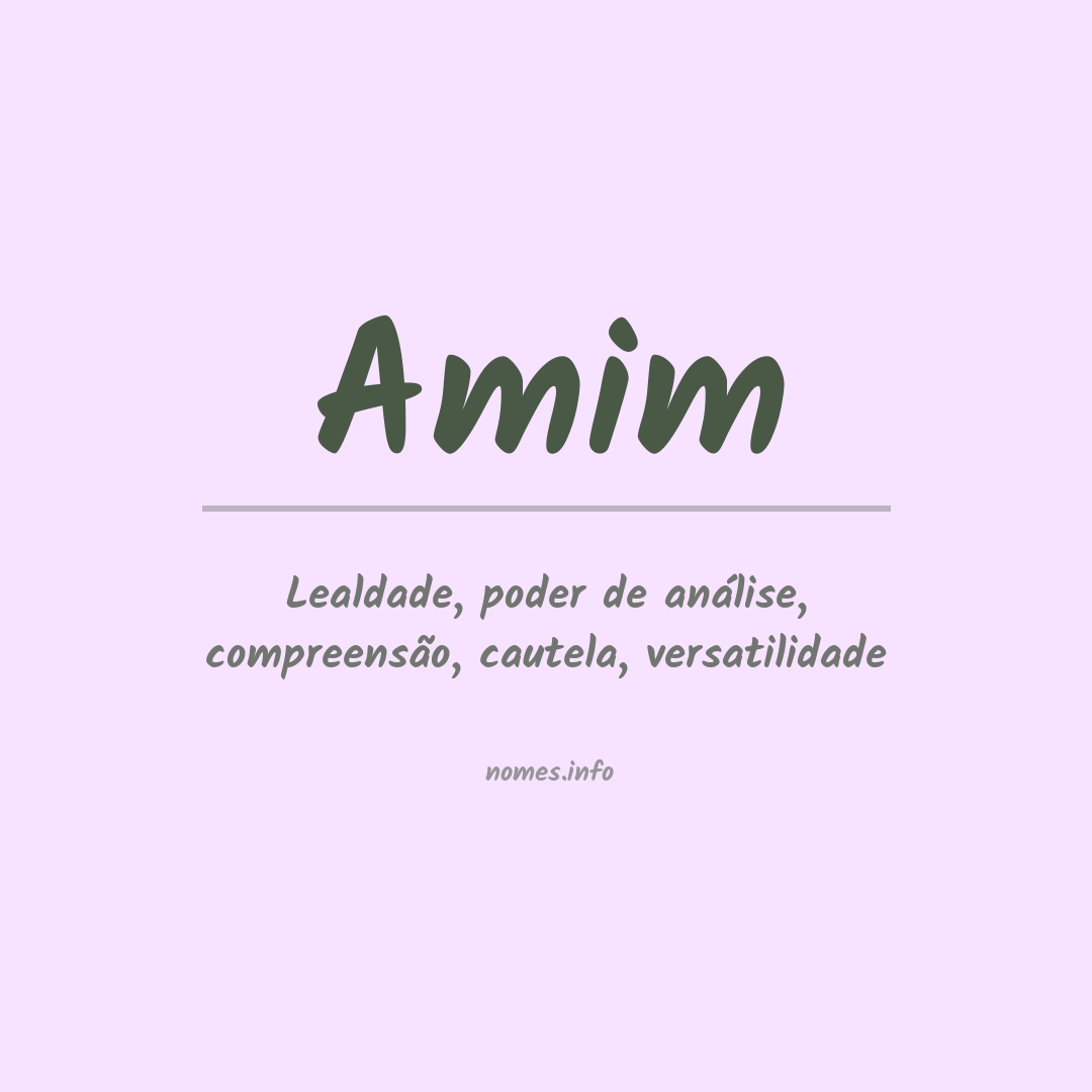 Significado do nome Amim