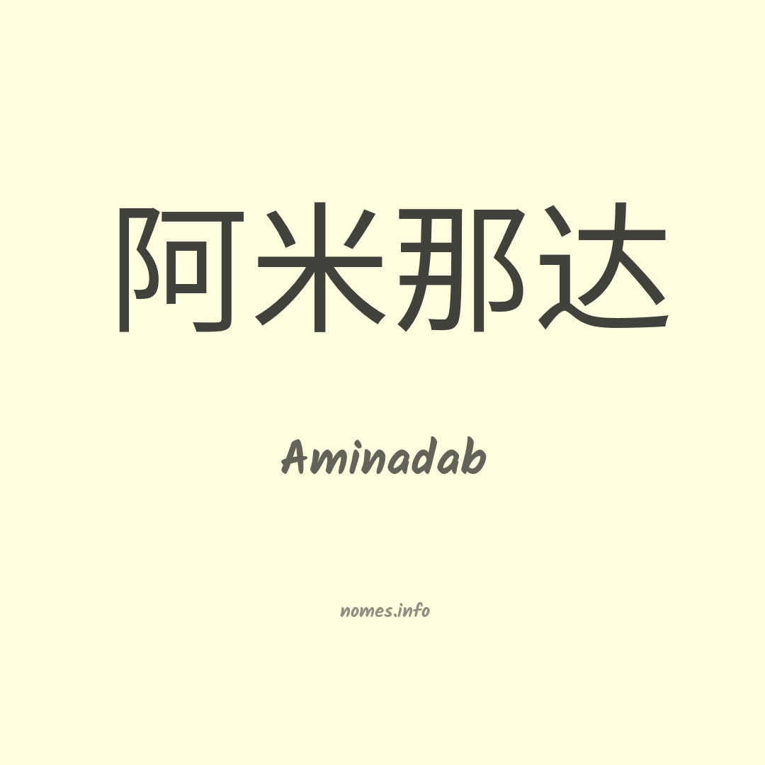 Aminadab em chinês