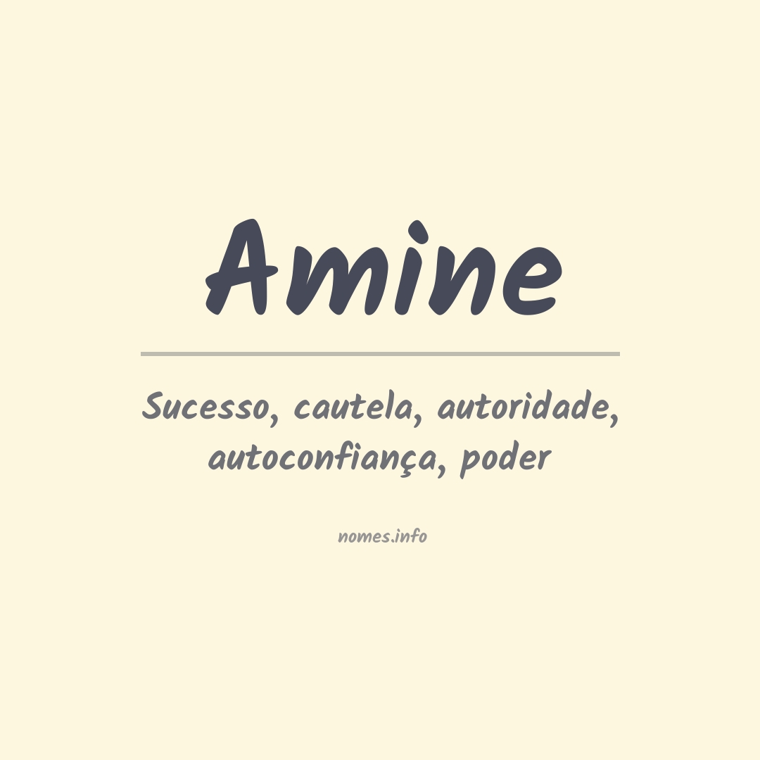 Significado do nome Amine