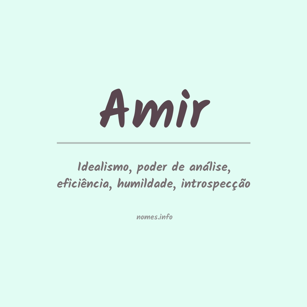 Significado do nome Amir