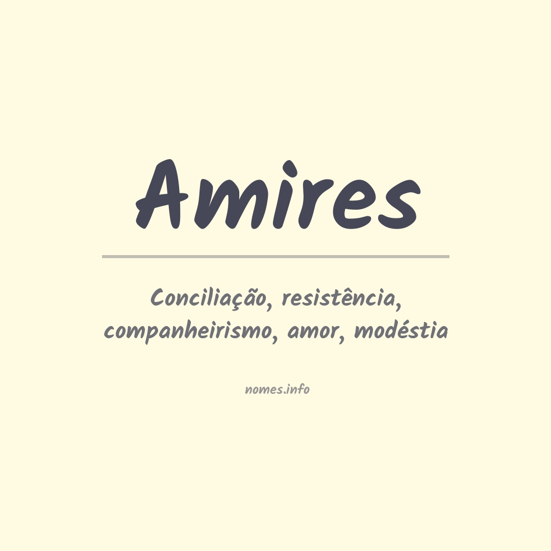 Significado do nome Amires