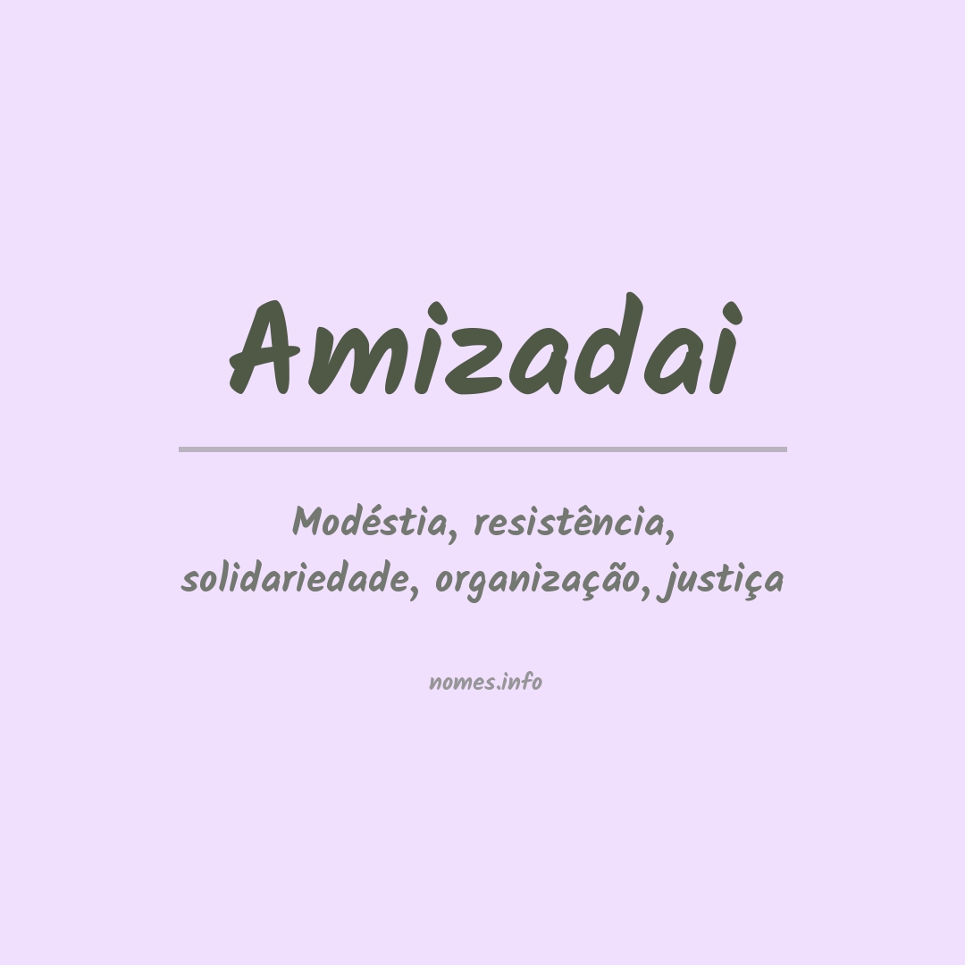Significado do nome Amizadai