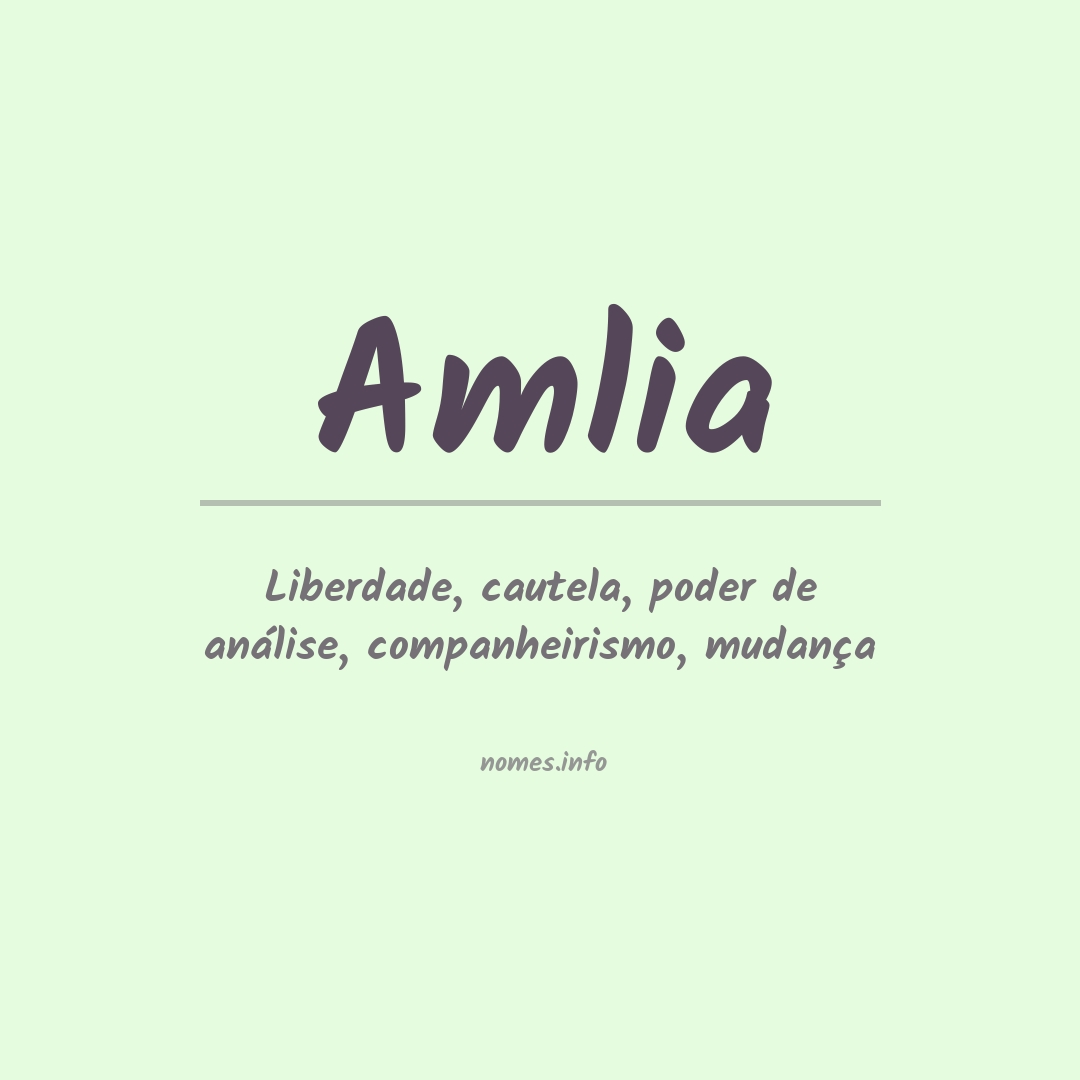 Significado do nome Amlia
