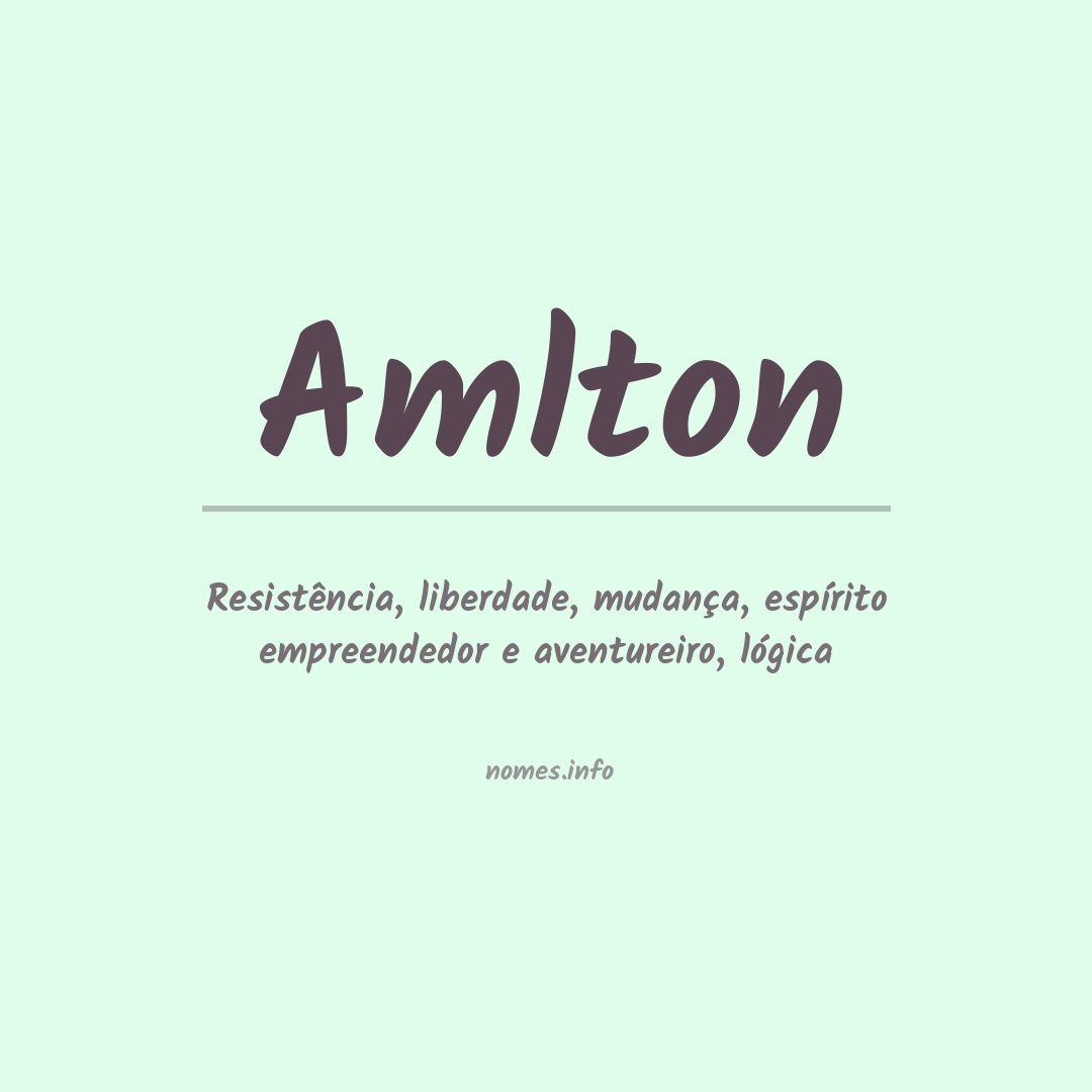 Significado do nome Amlton
