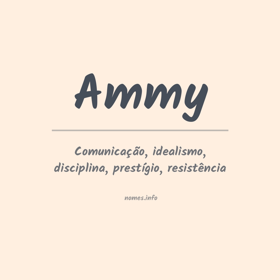 Significado do nome Ammy