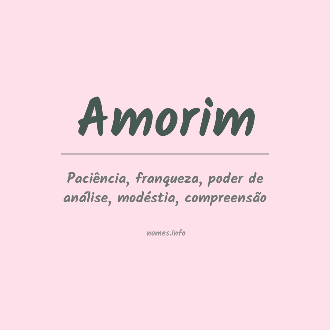 Significado do nome Amorim