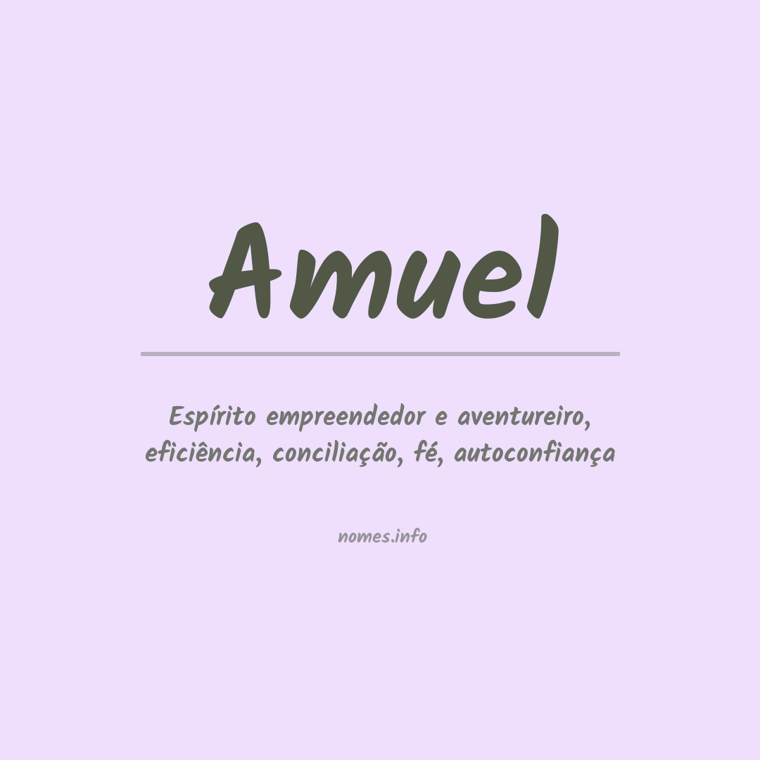 Significado do nome Amuel