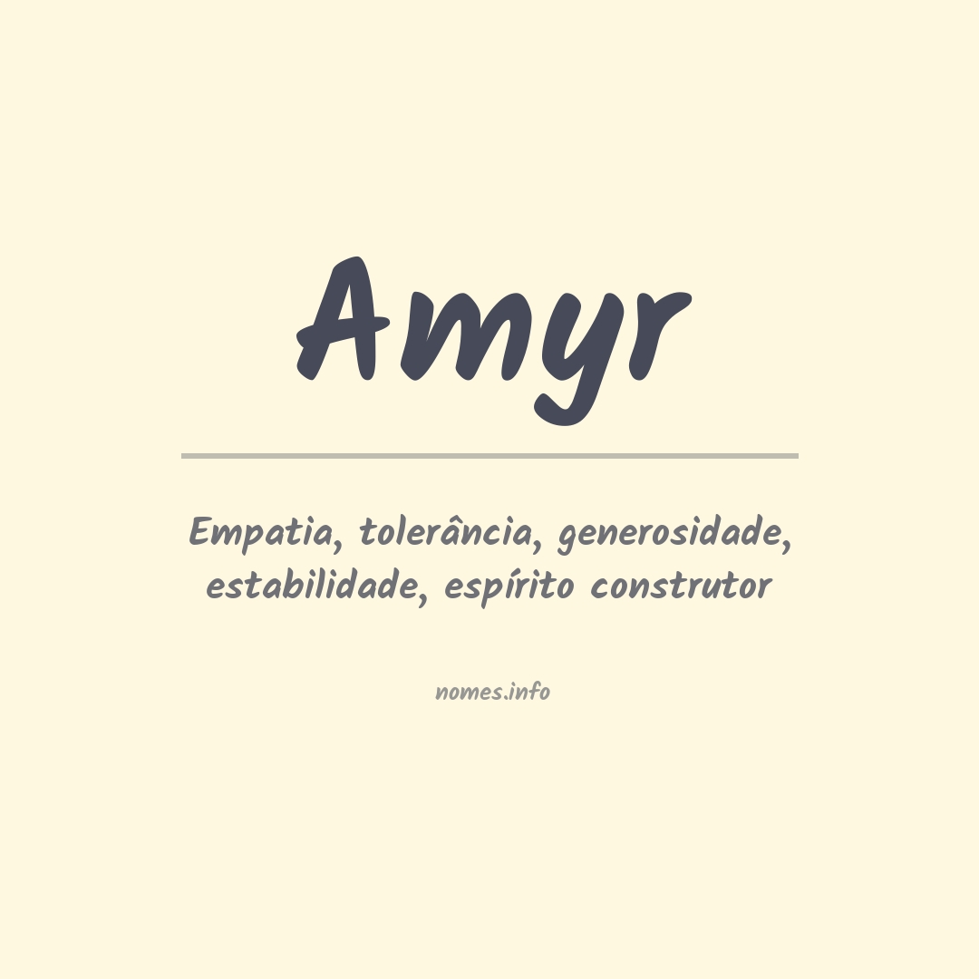 Significado do nome Amyr