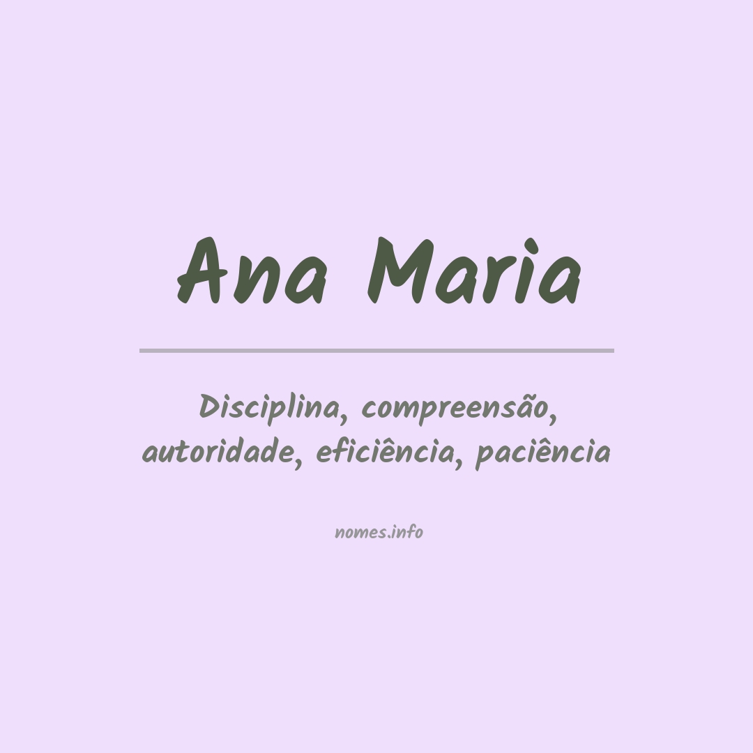 Significado do nome Ana maria