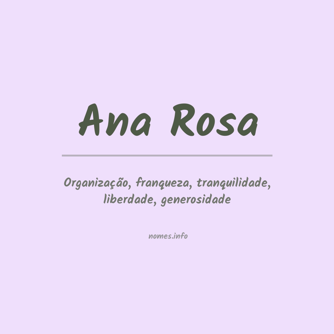 Significado do nome Ana rosa