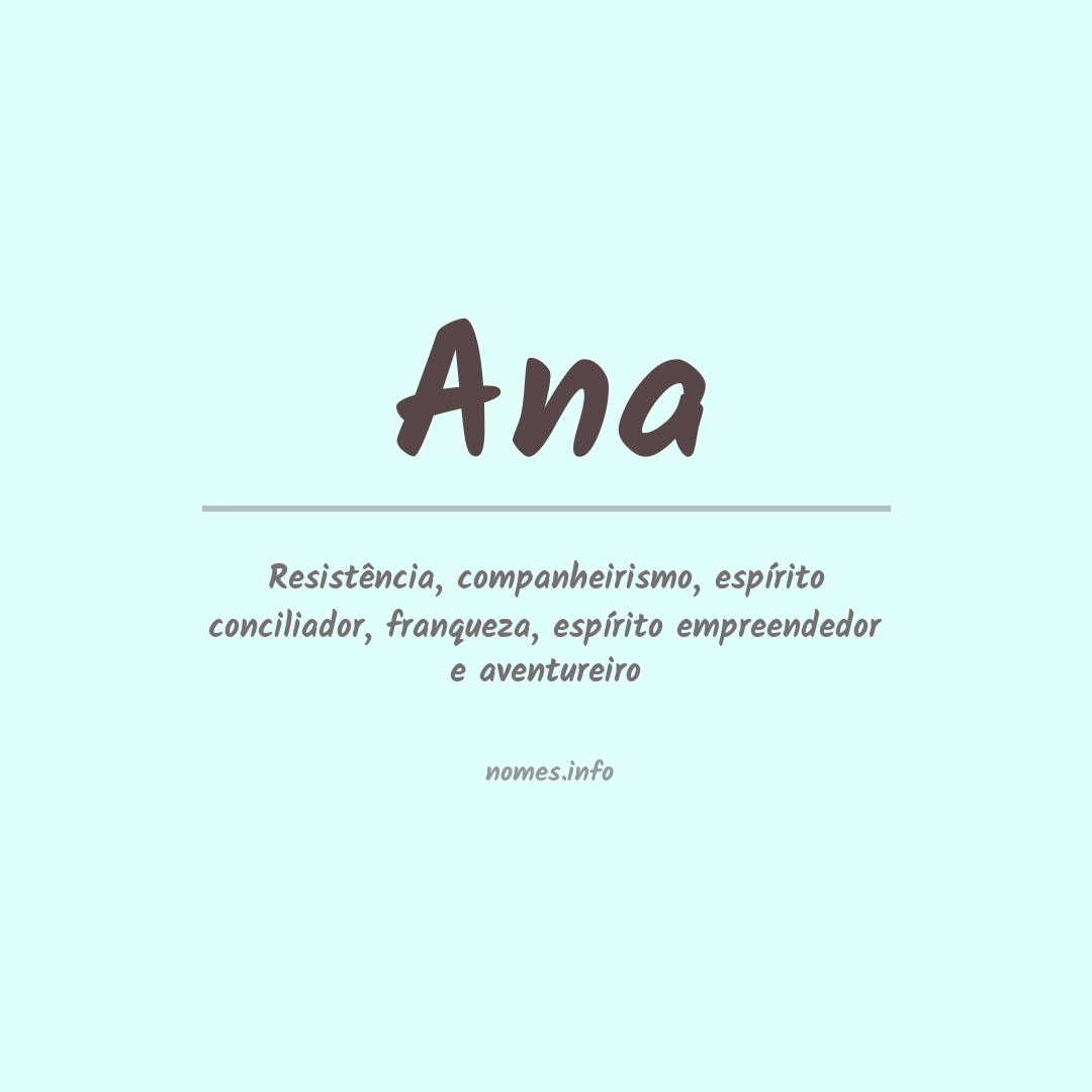 Significado do nome Ana
