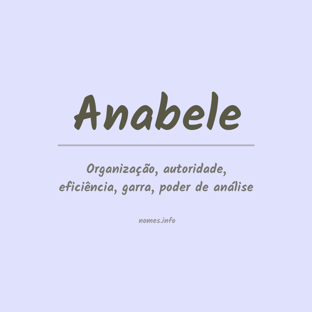 Significado do nome Anabele